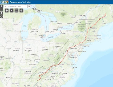 Appalachian Trail Map From Georgia to Maine